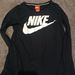 Nike Black and White Long Sleeve Tee